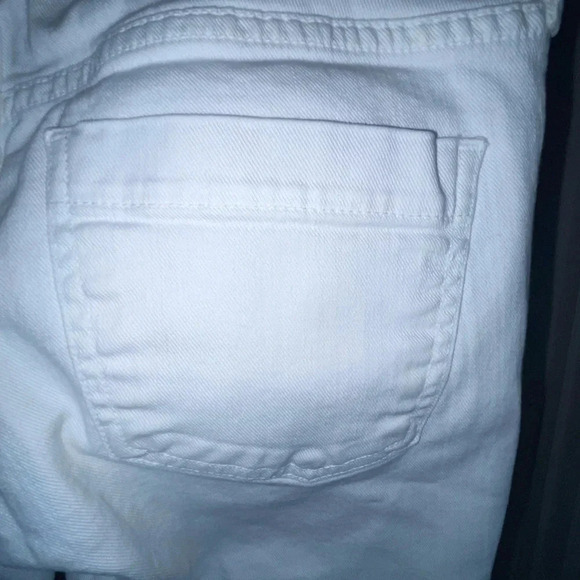 Citizens of Humanity C of H Dani Cropped Straight Leg Cuffed Jeans Size 28 White - Picture 4 of 11